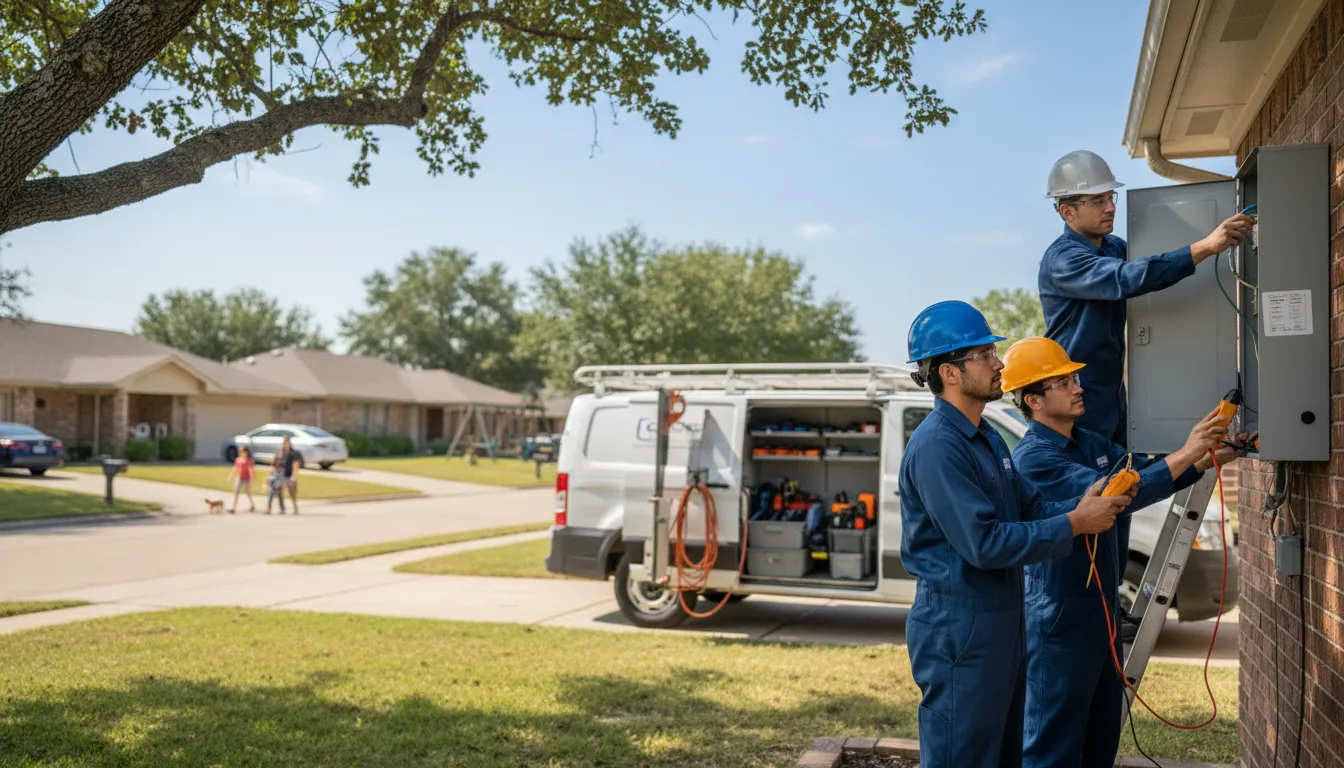 Certified electrician providing emergency electrical services in Loop, TX